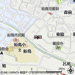 愛知県東海市富木島町（前田）周辺の地図