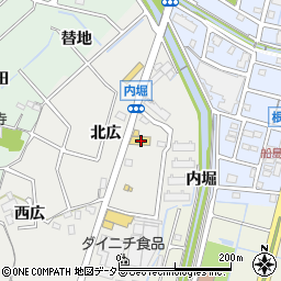 愛知県東海市富木島町北広周辺の地図