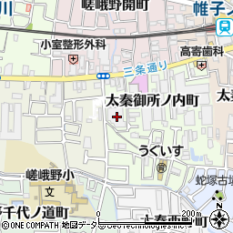 ピザハット　太秦店周辺の地図