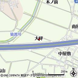 愛知県豊田市和会町大坪周辺の地図