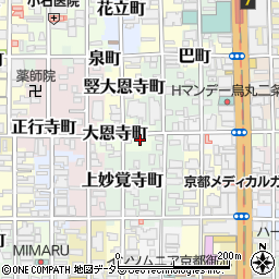 京都府京都市中京区大恩寺町252-1周辺の地図