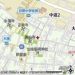 滋賀県蒲生郡日野町大窪315周辺の地図
