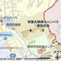 常葉大学　静岡キャンパス瀬名校舎周辺の地図