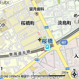 桜橋町自治会館周辺の地図