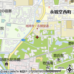 京都府京都市左京区南禅寺下河原町周辺の地図