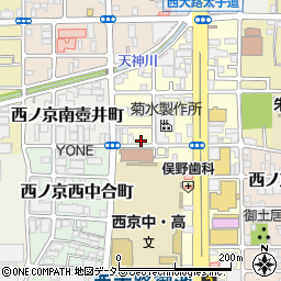 京都府京都市中京区西ノ京南上合町24周辺の地図
