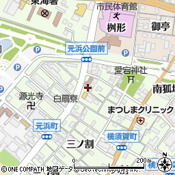 愛知県東海市横須賀町浜屋敷周辺の地図