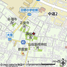 滋賀県蒲生郡日野町大窪318周辺の地図