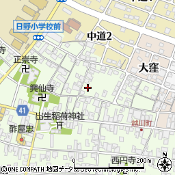 滋賀県蒲生郡日野町大窪128周辺の地図