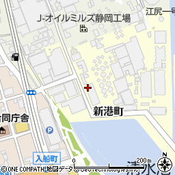 静岡県静岡市清水区新港町周辺の地図