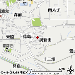 愛知県東海市富木島町奥新田周辺の地図