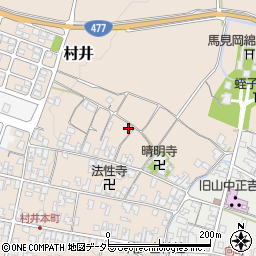 滋賀県蒲生郡日野町村井1127周辺の地図