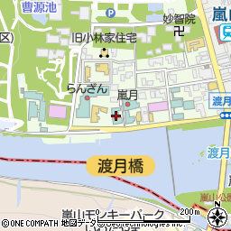 嵐山辨慶駐車場周辺の地図