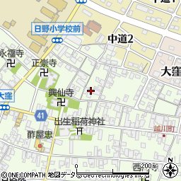 滋賀県蒲生郡日野町大窪123周辺の地図
