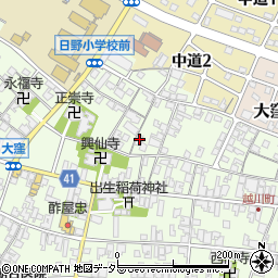 滋賀県蒲生郡日野町大窪122周辺の地図