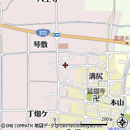京都府亀岡市稗田野町佐伯琴敷周辺の地図