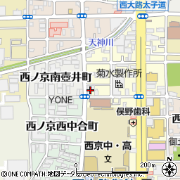 京都府京都市中京区西ノ京南上合町28周辺の地図