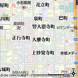 京都府京都市中京区大恩寺町244周辺の地図