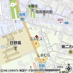 セブンイレブン滋賀日野高校前店周辺の地図