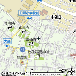 滋賀県蒲生郡日野町大窪316周辺の地図