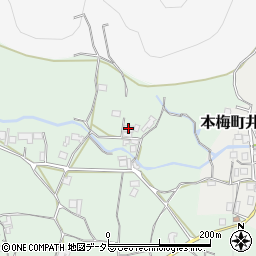 京都府亀岡市本梅町西加舎（北山）周辺の地図