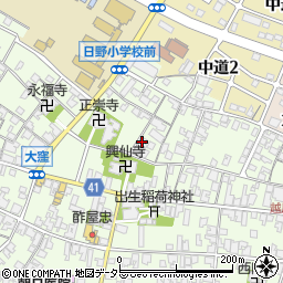 滋賀県蒲生郡日野町大窪317周辺の地図