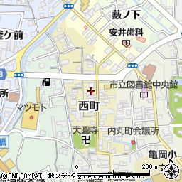 京都府亀岡市西町周辺の地図