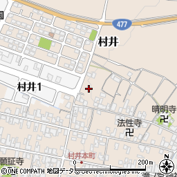 滋賀県蒲生郡日野町村井1105周辺の地図