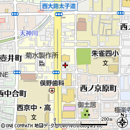 京都府京都市中京区西ノ京南上合町106周辺の地図