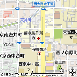 京都府京都市中京区西ノ京南上合町55周辺の地図