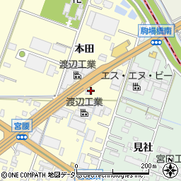 愛知県知立市西町本田周辺の地図