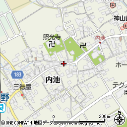 滋賀県蒲生郡日野町内池804周辺の地図