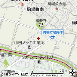 愛知県豊田市駒場町尾片作周辺の地図