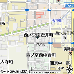 京都府京都市中京区西ノ京南壺井町周辺の地図