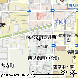 京都府京都市中京区西ノ京南壺井町周辺の地図
