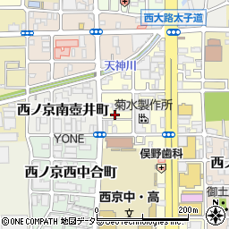 京都府京都市中京区西ノ京南上合町15周辺の地図