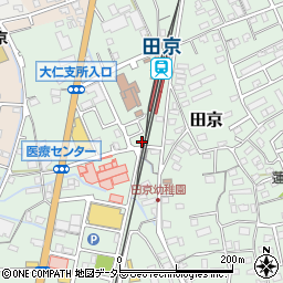 静岡県伊豆の国市田京302-17周辺の地図