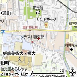 京都府京都市右京区嵯峨明星町周辺の地図
