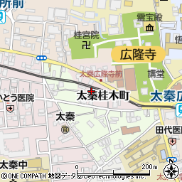 京都府京都市右京区太秦桂木町周辺の地図