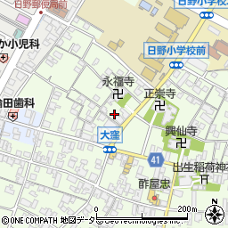 滋賀県蒲生郡日野町大窪530周辺の地図