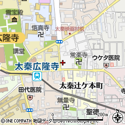 京都府京都市右京区太秦垣内町6周辺の地図