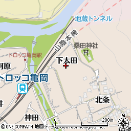 京都府亀岡市篠町山本下太田周辺の地図
