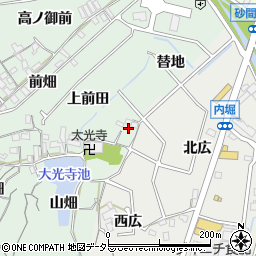 愛知県東海市大田町替地周辺の地図