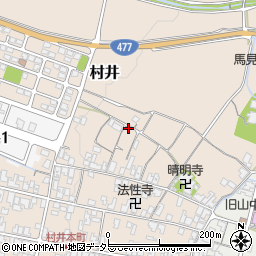 滋賀県蒲生郡日野町村井1114周辺の地図