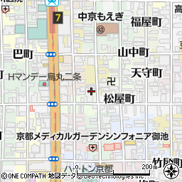 タイムズ東洞院二条駐車場周辺の地図