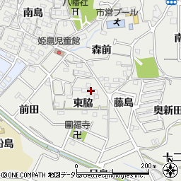 愛知県東海市富木島町東脇周辺の地図