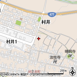 滋賀県蒲生郡日野町村井1095周辺の地図
