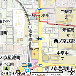 京都府京都市中京区西ノ京小堀町周辺の地図