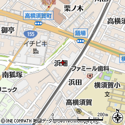 愛知県東海市高横須賀町浜畑周辺の地図
