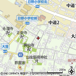 滋賀県蒲生郡日野町大窪313周辺の地図